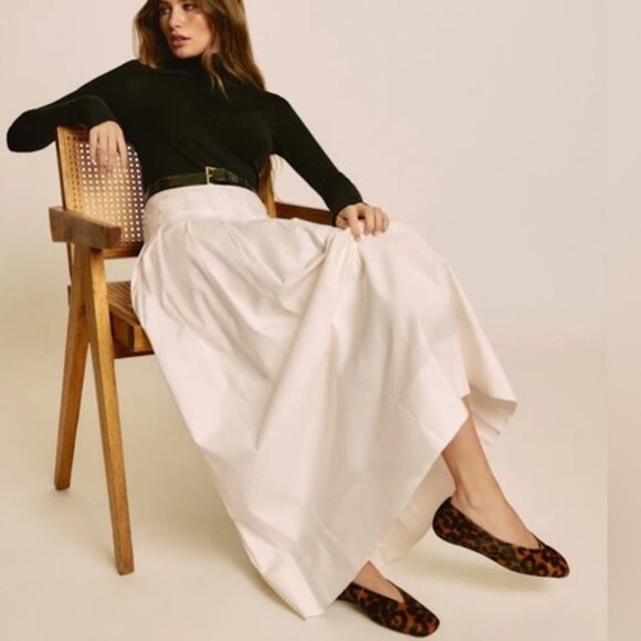 NEW Reformation Zinnia Low Waist Skirt in White | size 2 - Picture 5 of 13